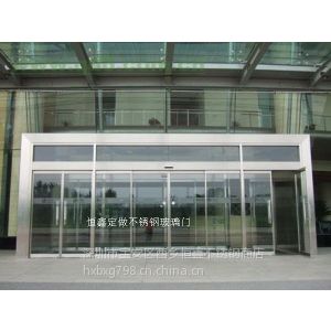 供应深圳宝安西乡定做玻璃门 办公室玻璃门 玻璃感应门 铝合金玻璃推拉门