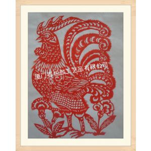 供应厦门商务礼品 民间工艺品  十二生肖剪纸之酉鸡  春弦麟剪纸工艺品