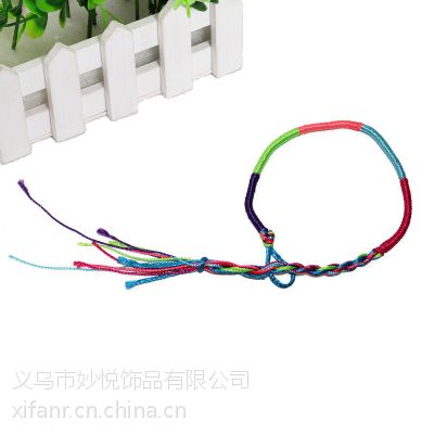 端午饰品 五彩线绳 ***转运 民族风 纯手工编织 手链批发