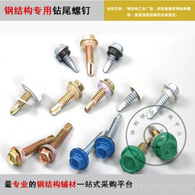 钢结构专用-5.5非标镀锌六角头钻尾螺丝_钻尾螺钉_自攻钉