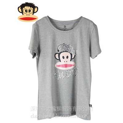供应2014厂家直销女装大嘴猴短袖 女士T恤香港服装大嘴猴 深圳大嘴猴