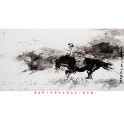 Traditional Chinese Ink Horse for Wall Decoration