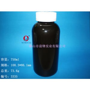 供应PET750ML茶色压旋盖药用塑料瓶 ，保健品包装瓶，固体药品包装