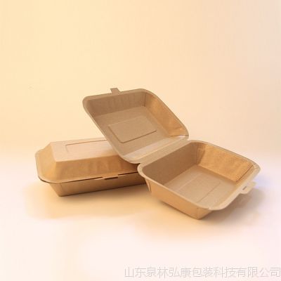 供应一次性纸餐盒 饭盒 快餐盒 泉林本色包装 秸秆浆环保健康