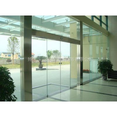 扬州玻璃公司【庆亚】江都、仪征室内外钢化玻璃自动感应门定做安装