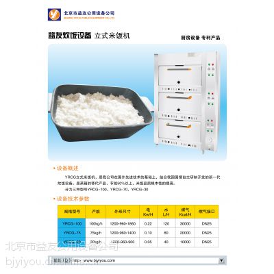 供应质量的YY-100型米饭炊饭机 快餐店用设备 价格1元