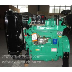 潍坊华旭4102工程机械用柴油发动机 60马力带离合器 打气泵 助力泵接口