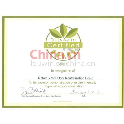 Green Suites Certified Certificate