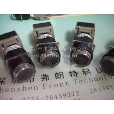 按钮开关AH164-EB11黑色 平圆型 自复位