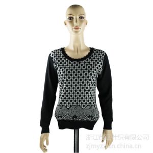 供应女式单层加厚加绒保暖内衣 冬季女式黑白格子提花紧身内衣批发