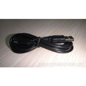 供应批发黑色数据线 充电线 MP3 MP4 手机 音箱等 USB/MINI5P 连接线