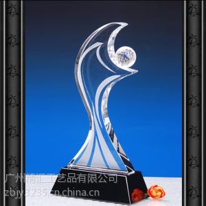 供应北京高尔夫水晶奖杯定做 上海高尔夫水晶奖杯制作 高尔夫俱乐部水晶奖杯