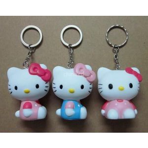 供应粉嫩 hello kitty 创意礼品 钥匙扣挂件 凯蒂猫KT 公仔玩具 二色