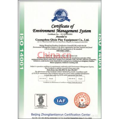 Certificate of Environment Management System