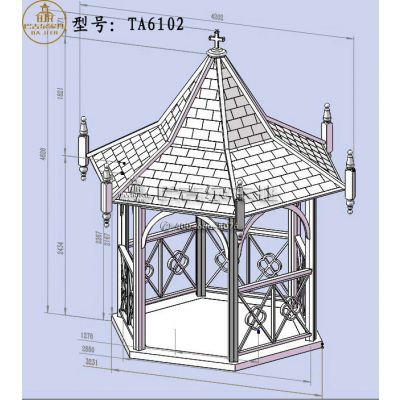 八角亭適用年齡段成年材質實木適用場合戶外品牌巴吉爾主營產品:涼亭