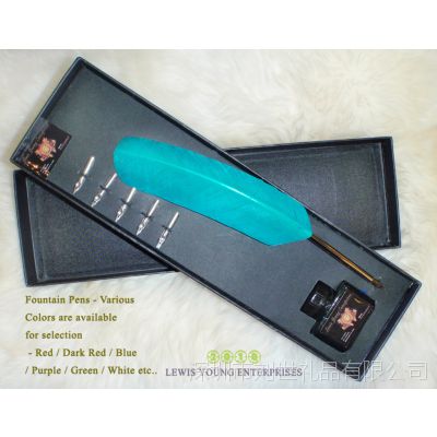 2012礼品派送羽毛蘸水笔 复古高端礼品羽毛蘸水笔 火鸡羽毛 LS080蘸水笔