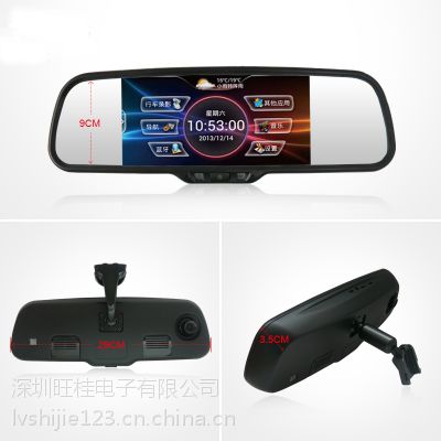 厂家直销M-500GPS寸专车专用安卓后视镜GPS行车记录仪 3D导航DVR行车记录仪 倒车后视