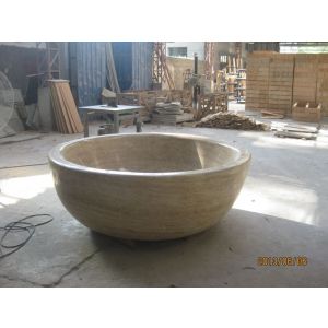 供应伊朗进口米黄洞石浴缸BATH TUB