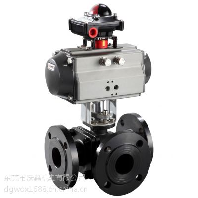 沃鑫气动球阀-广东气动三通球阀-气动PVC球阀