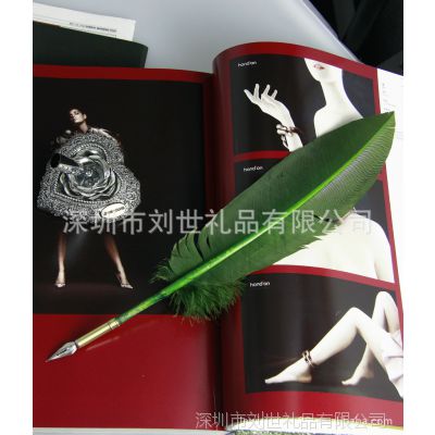 刘世企业 火鸡羽毛蘸水笔 刘世企业***产品羽毛套装 羽毛蘸水笔 礼品