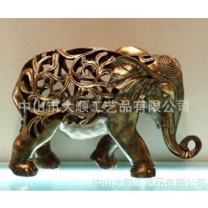 供应仿古镂空大象摆件 玄关摆件 家居饰品 树脂工艺品
