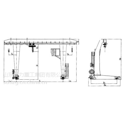 MHL型5-20吨电动葫芦门式起重机，山东天力18205485506