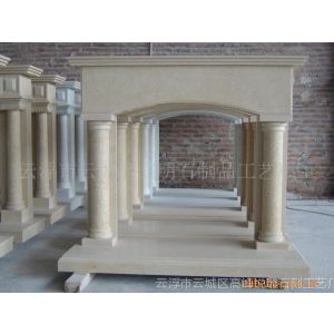 双柱拱门造型欧式现代风格大理石壁炉架fireplace Surround 价格 厂家 中国供应商