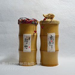 巨匠厂家定制天然环保原竹中国风创意竹子茶叶筒礼品包装