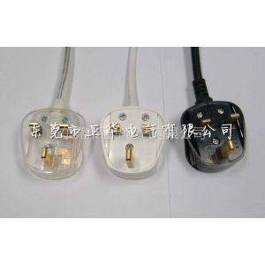 供应组装BS头英规可拆卸三脚插头英式电源线