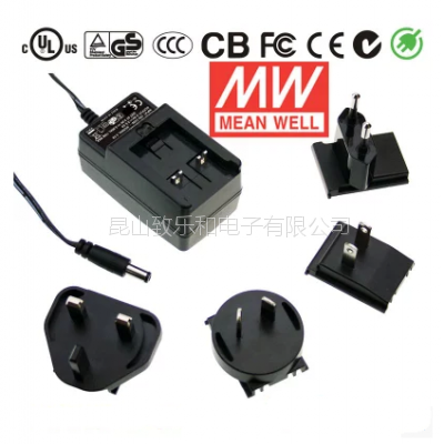GE24I18-P1J 24W 18V1.33A明纬CCC认证可换插头电源适配