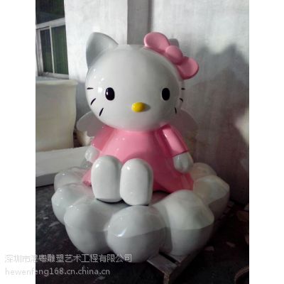 Hello KItty|KT猫雕塑|策划活动卡通雕塑|1.2m卡通雕塑|现有模具卡通