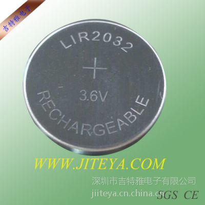 LIR2032充电电池 3.6V纽扣电池