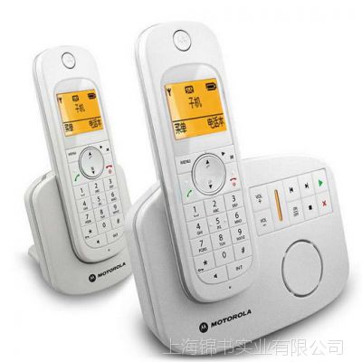 摩托罗拉 (MOTOROLA)2.4GHz数字无绳电话机D1802C(子母机）可录音