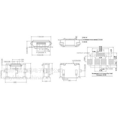 MICRO USB 5P ž1.27/5.9/7.2/6.4 