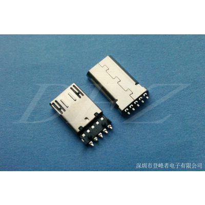 供应MICRO USB 5P公头 SMT贴片 鱼叉式