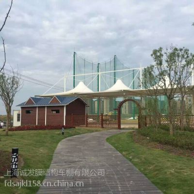 温岭市小区入口膜结构景观棚、走廊长廊凉亭膜结构安装加工***