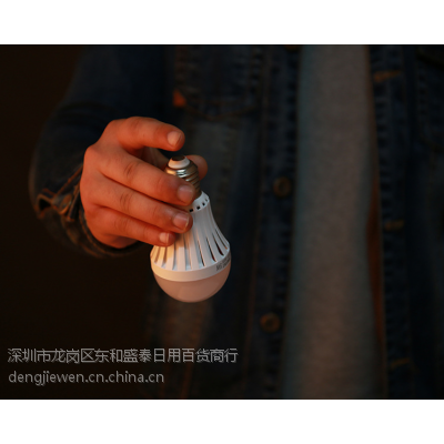 LED智能应急球泡灯 自动充电节能灯泡
