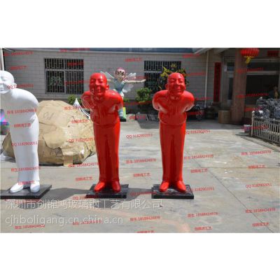 笑脸鞠躬迎宾人物造型雕塑酒店大门装饰摆设