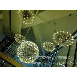 火花球吊灯满天星球北欧圆球创意烟花中庭工程楼梯灯大型商场灯具