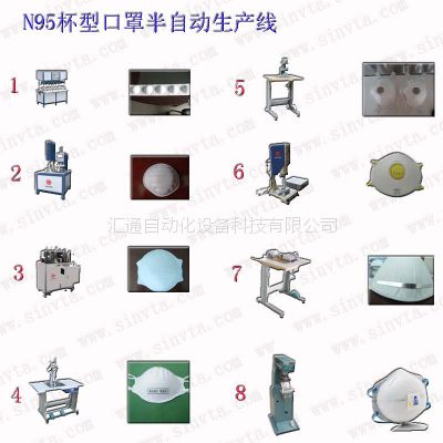 3M杯型口罩机生产线 N95工业防尘杯型口罩机 Sinvta牌 厂家直销