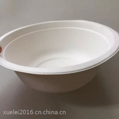 500ml圆形纸浆碗，一次性可降解餐具环保纸碗外卖打包盒