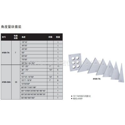 供应英仕INSIZE角度量块套装4109-7A湖南长沙润道华中区授权总代理