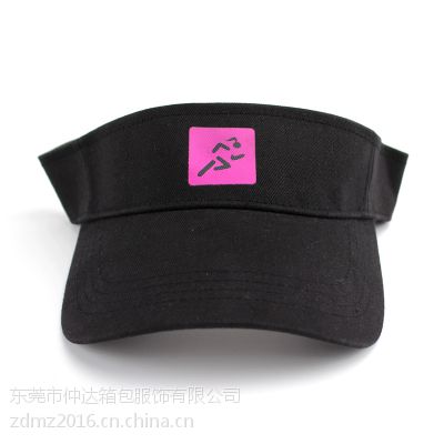 仲达帽子定制 男女运动跑步帽 黑色棉质丝印空顶帽 户外遮阳亲子帽