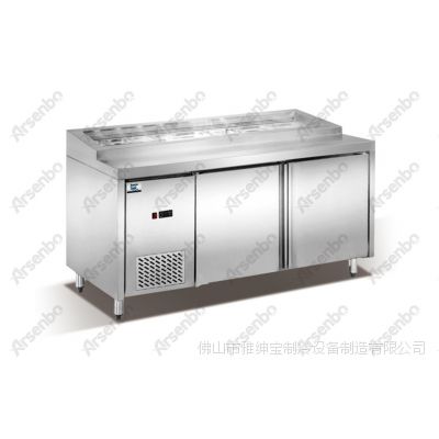 UC-12L1披萨柜/比萨工作台冷柜/保鲜冷藏不锈钢柜/台面开孔比萨柜