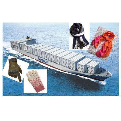 国际海运 美国LDP 美国清关送货 轻纺-手套围巾 快船服务
