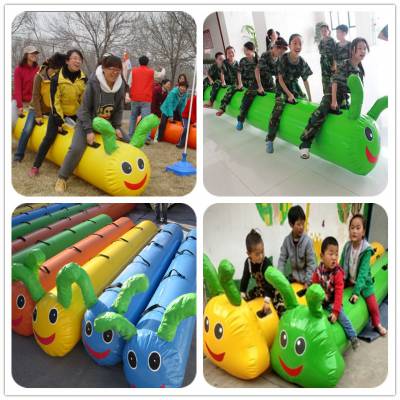 广东趣味运动会器材充气毛毛虫竞速 幼儿园儿童充气毛毛虫比赛项目