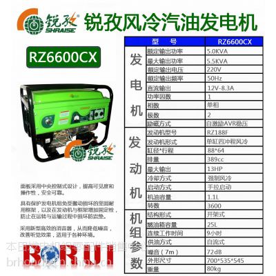 锐孜汽油发电机RZ6600CX