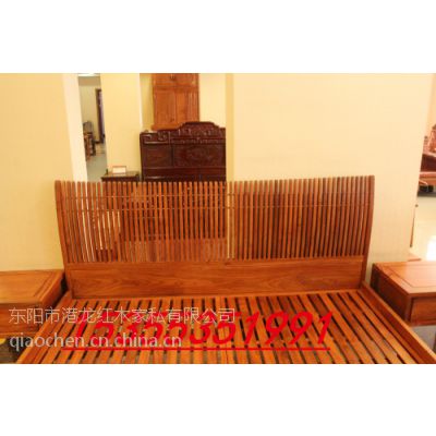 山东红木家具店 港龙红木家具专卖店 非洲花梨木 千之禧大床 现代大床