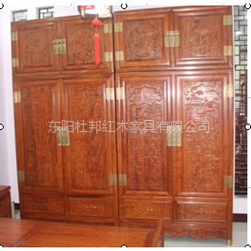 供应东阳红木家具 东阳木雕仿古红木 家具 卧室系列 百子顶箱柜