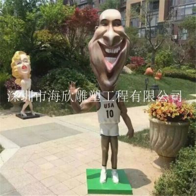 卡通造型雕塑 搞怪人物雕塑 玻璃钢雕塑 城市形象吉祥物玻璃钢卡通